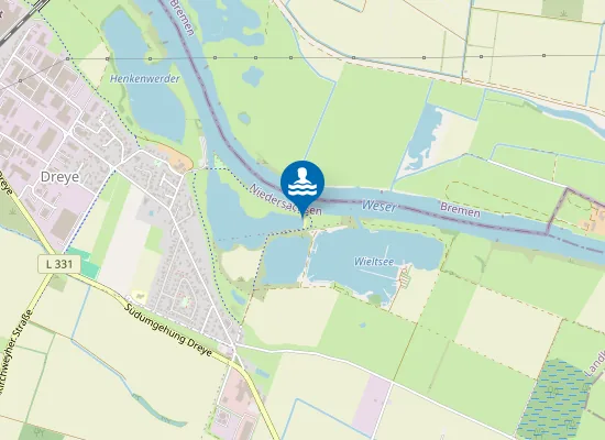 Map of Alte Weser In Dreye