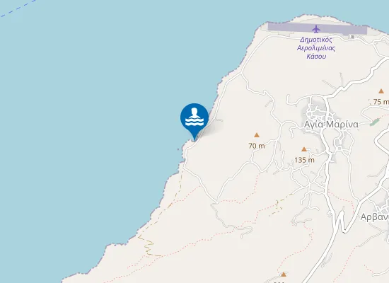 Map of Amoua beach / Aμμούα - αμμώδης παραλία