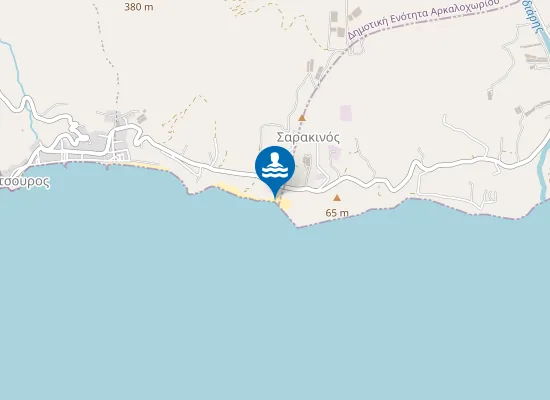 Map of Παραλία Κρασά