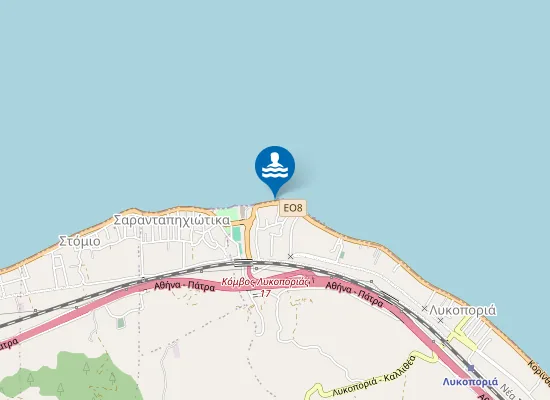 Map of παραλία Λυκοποριάς