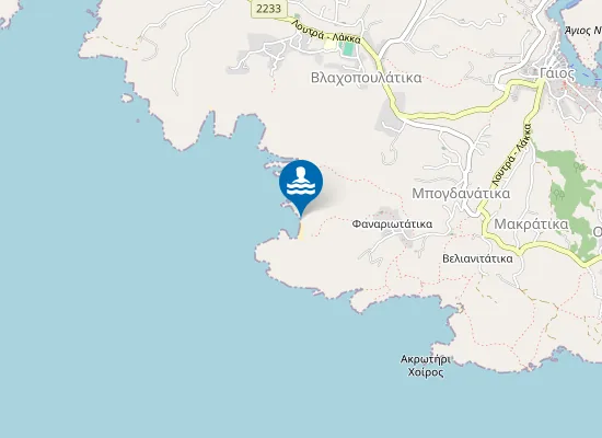 Map of Galazio Beach