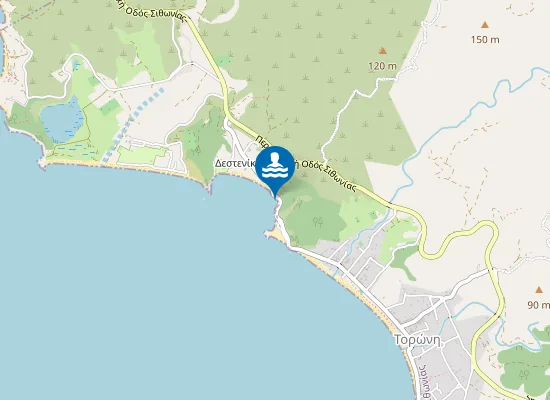 Map of Παραλία Γυμνιστιών Δεστινίκα