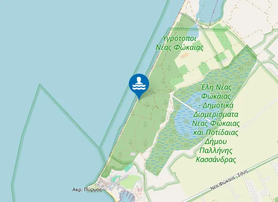Map of Παραλία Γυμνιστών