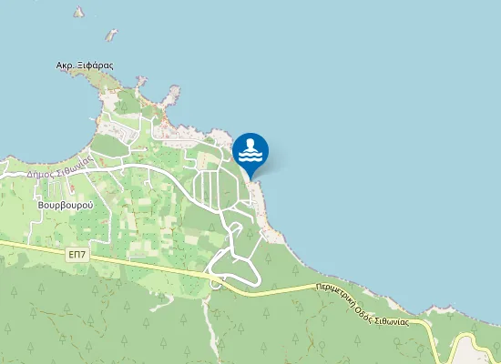 Map of Brounou Beach