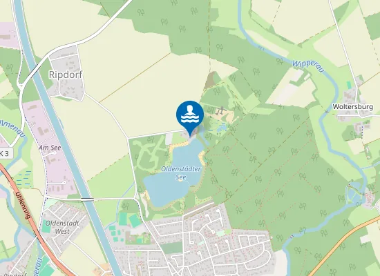 Map of OLDENSTAEDTER SEE BADESTRAND KIOSK HINTEN