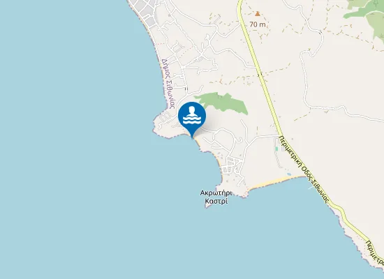 Map of Παραλία Μικρό Καστρί