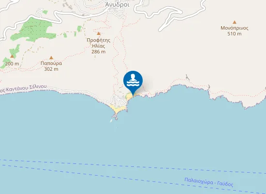 Map of Anidri Beach