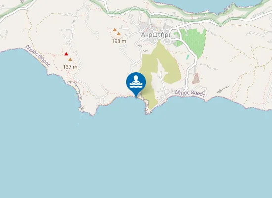 Map of Κόκκινη Παραλία