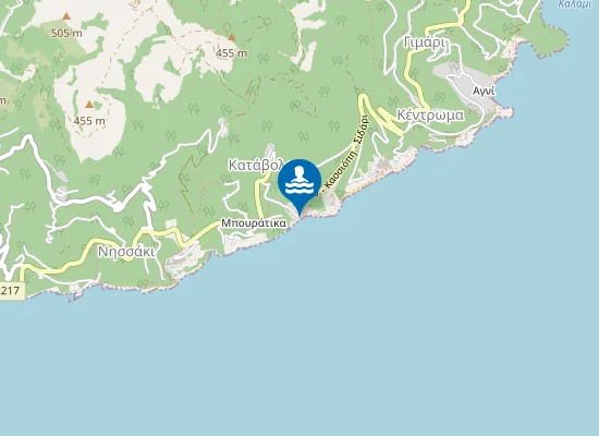 Map of Kaminaki Beach