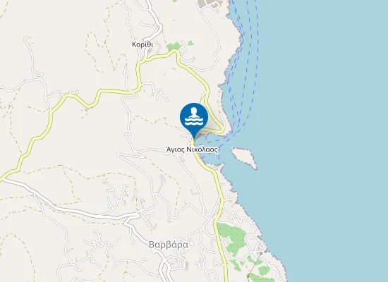 Map of Agios Nikolaos-Volimes beach
