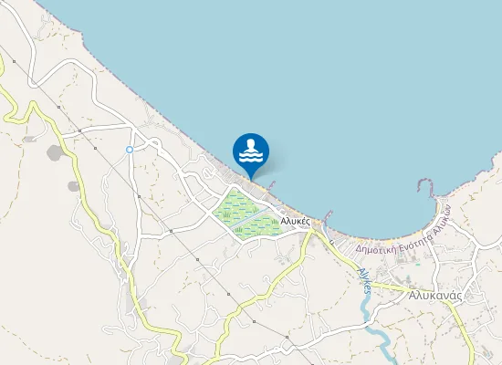 Map of Alykes beach
