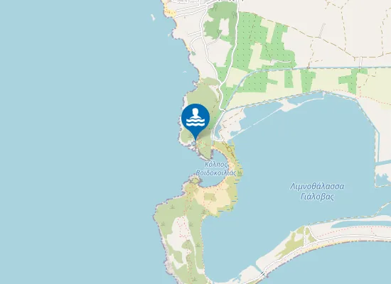 Map of Glossa Beach (nudist)