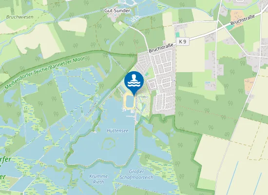 Map of BADESEE IM HUETTENSEE PARK MEISSENDORF