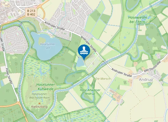 Map of Badesee Campingplatz Haseluenne