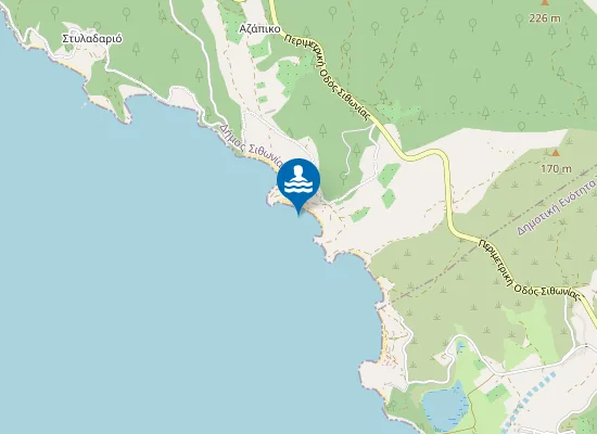 Map of Παραλία Αζάπικο