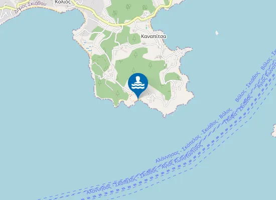 Map of Koutsouri Beach