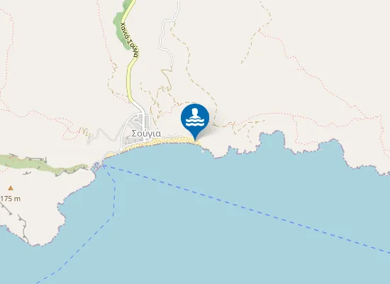 Map of Sougia Nude Beach
