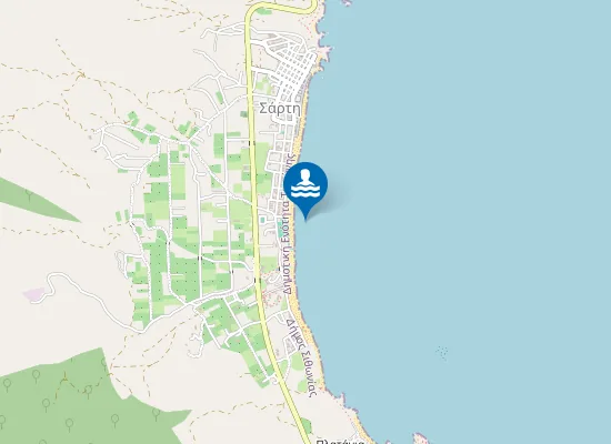 Map of Sarti Beach