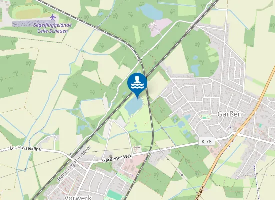 Map of BADESTELLE AUF DEM CAMPINGPLATZ SILBERSEE