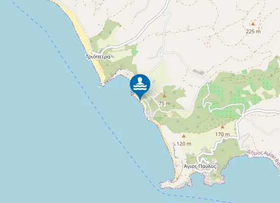 Map of Triopetra Beach