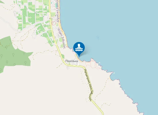 Map of Platania Beach