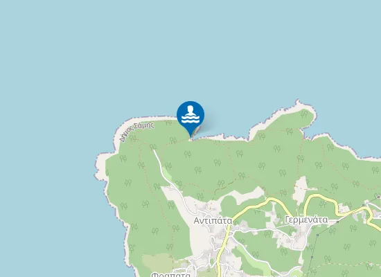 Map of Dafnoudi beach