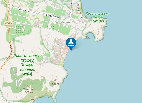 Map of Παραλία Κολύμπια