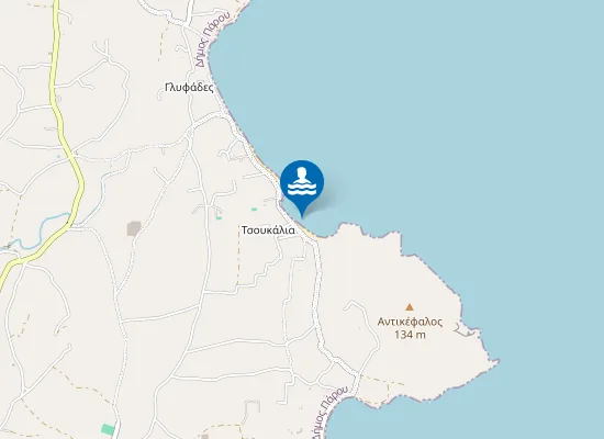 Map of Tsoukalia Beach