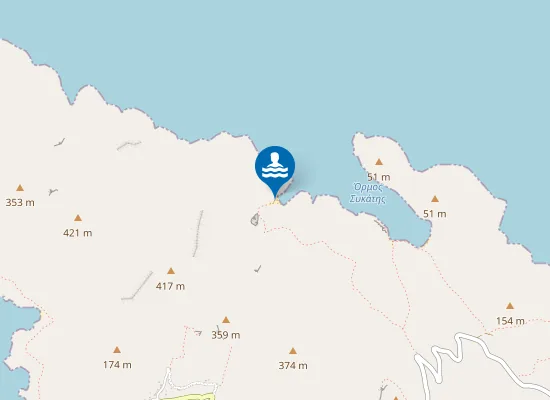 Map of Vizotos beach