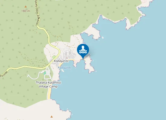 Map of Παραλία Γυμνιστιών Καλαμίτσι