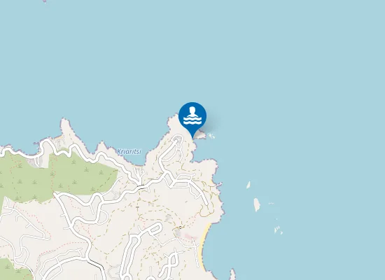 Map of Prassou Beach