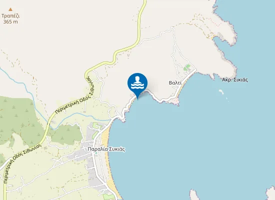 Map of Griavas Beach
