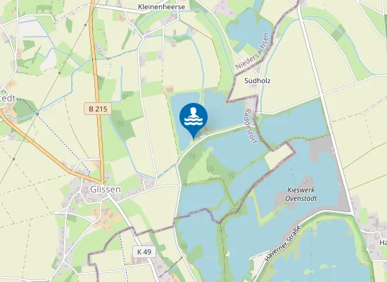 Map of BADESTELLE GLISSEN KLEINENHEERSE