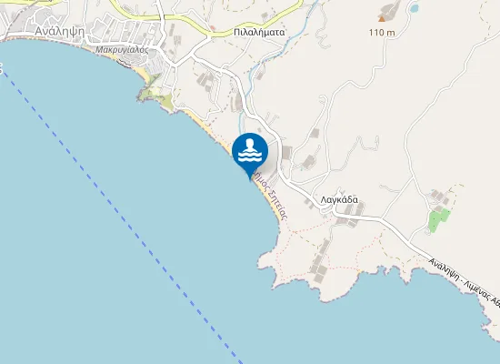 Map of Paralia Lagada
