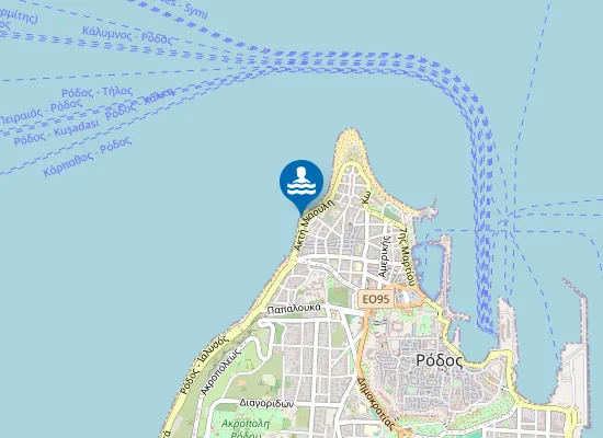 Map of Παραλία Κύματα