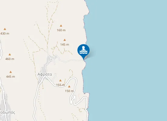 Map of Afrata Beach