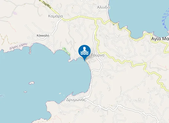 Map of Gourna Beach