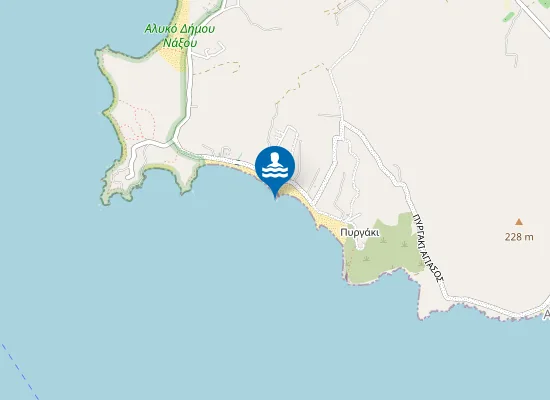 Map of Pyrgaki Beach