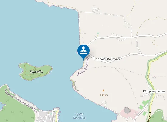 Map of Παραλία Φούρνων