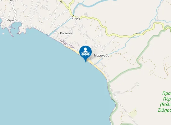 Map of Managros Beach