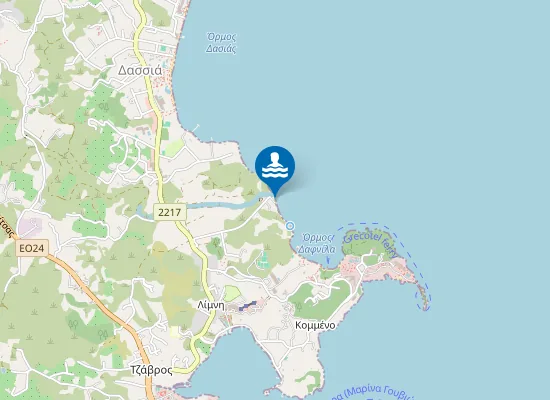 Map of Dafnila Beach