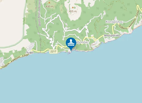 Map of Nissaki Beach