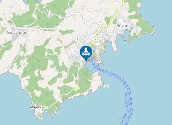 Map of Patitiri town beach