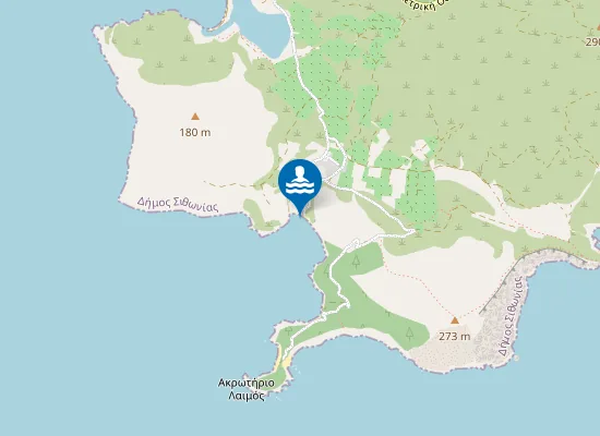 Map of Marathias Beach