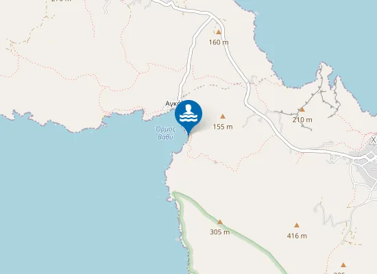 Map of Fira beach