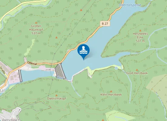 Map of ODERTALSPERRE