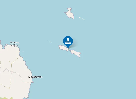 Map of White beach Aspronisi