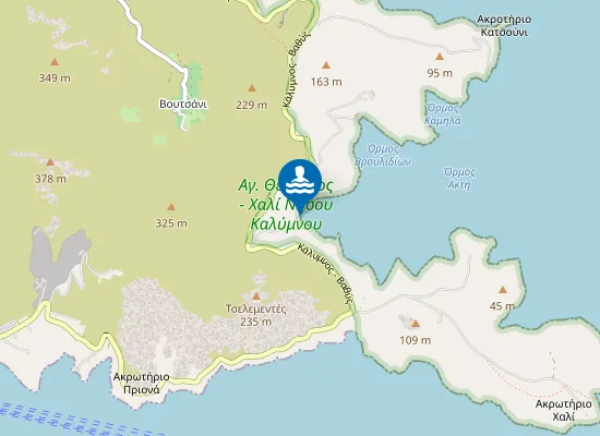 Map of Hali beach