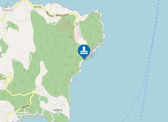 Map of Only reachable via water