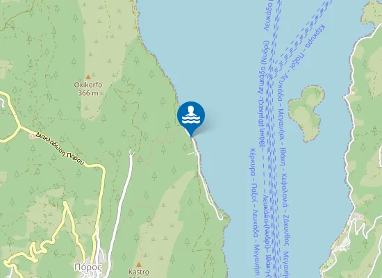 Map of Kamari Beach